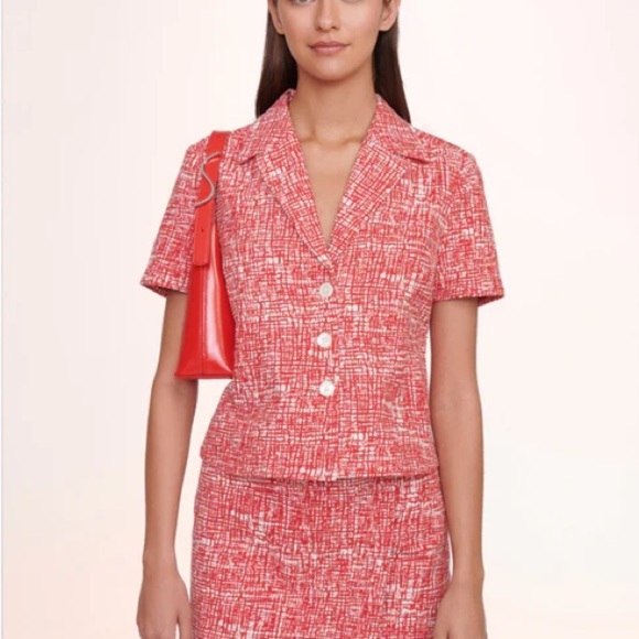 STAUD Nicola Red Top S - Picture 1 of 8
